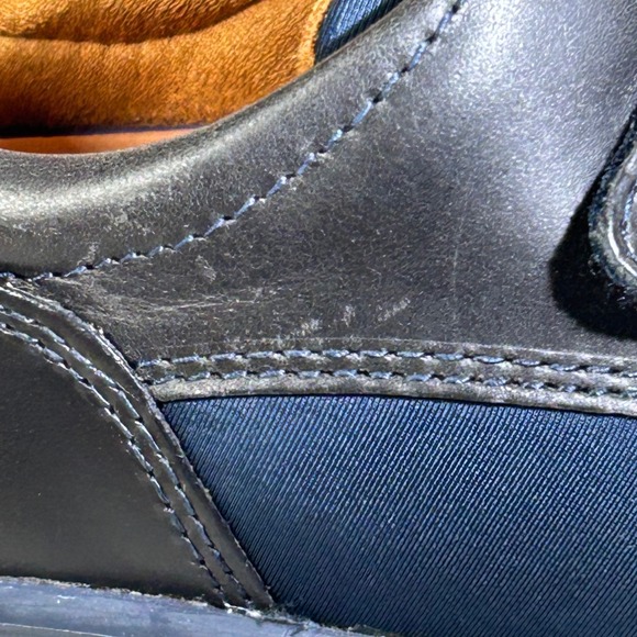 Dr Comfort Annie Womens Navy Leather Lycra Hook and Loop Comfort Shoes Size 6.5W - Picture 9 of 12